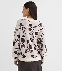 Petite Fuzzy Floral Sweater carousel Product Image 3