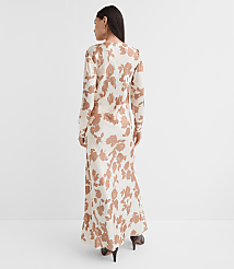 Floral V-Neck Bias Maxi Dress carousel Product Image 3