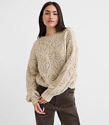 Shimmer Pointelle Blouson Sweater carousel Product Image 4