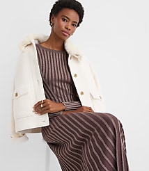 Petite Shimmer Ribbed Mock Neck Maxi Sweater Dress carousel Product Image 2