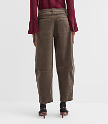 Petite Barrel Pants in Stretch Velvet carousel Product Image 3