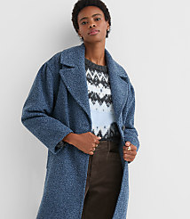 Petite Boucle Twill Cocoon Coat carousel Product Image 2