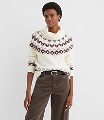 Fair Isle Cowl Neck Sweater carousel Product Image 2