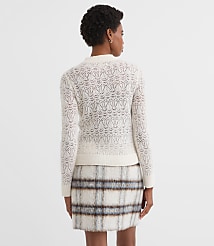 Pointelle Yoke Mock Neck Sweater carousel Product Image 4