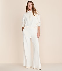 Lou & Grey Ribbed Velour Side Slit Wide Leg Pants carousel Product Image 1