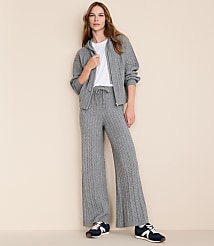 Lou & Grey Cable Sweater Wide Leg Pants carousel Product Image 1