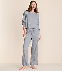 Lou & Grey Heathered Cozy Ribbed Pajama Set carousel Product Image 1