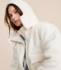 Lou & Grey Hooded Sherpa Puffer Jacket carousel Product Image 4