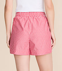 Striped Poplin Pajama Shorts carousel Product Image 3