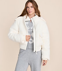Lou & Grey Hooded Sherpa Puffer Jacket carousel Product Image 1