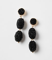 Beaded Triple Drop Statement Earrings carousel Product Image 1