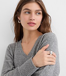 Sparkle V-Neck Relaxed Everyday Sweater carousel Product Image 3
