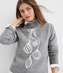 Ornament Mock Neck Sweater carousel Product Image 1