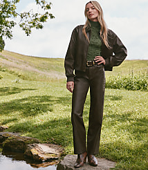 Distressed Faux Leather Bomber Jacket carousel Product Image 1