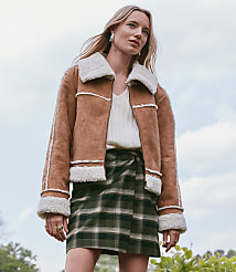 Plaid Brushed Flannel Twist Mini Skirt carousel Product Image 1