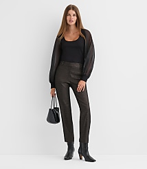 Petite Riviera Slim Pants in Shimmer Geo Jacquard carousel Product Image 1