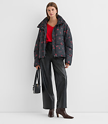 Floral Cocoon Sleeve Puffer Jacket carousel Product Image 2