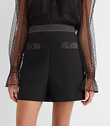 Satin Trim Tuxedo Shorts carousel Product Image 3