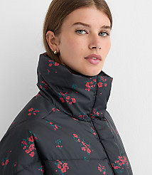 Floral Cocoon Sleeve Puffer Jacket carousel Product Image 4