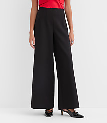 Curvy Darted Palazzo Pants in Doubleface carousel Product Image 1