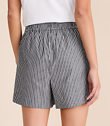 Striped Poplin Pajama Shorts carousel Product Image 2