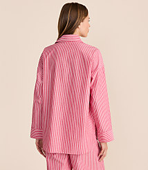 Striped Poplin Pajama Shirt carousel Product Image 4