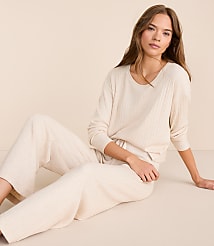 Lou & Grey Heathered Cozy Ribbed Pajama Set carousel Product Image 2