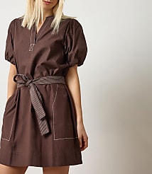 Lilla P Shirred Sleeve Split Neck Dress carousel Product Image 3