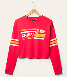 Junk Food Kansas City Chiefs Retro Crop Fleece carousel Product Image 1