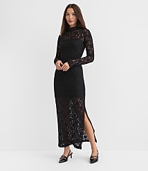 Petite Floral Lace Mock Neck Maxi Dress carousel Product Image 2