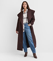 Doubleface Shawl Collar Belted Coat carousel Product Image 1
