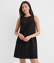 Velvet Floral Lace Mini Dress carousel Product Image 2