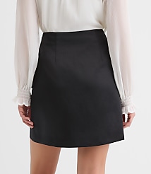 Petite Satin Bow Mini Skirt carousel Product Image 3