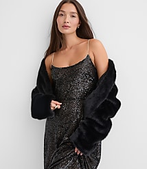 Sequin Strappy Midi Dress carousel Product Image 1
