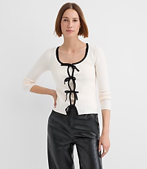Contrast Bow Cardigan carousel Product Image 1