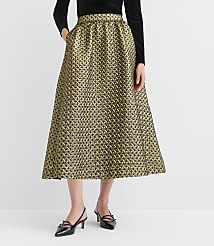 Petite Metallic Jacquard Midi Pocket Skirt carousel Product Image 2