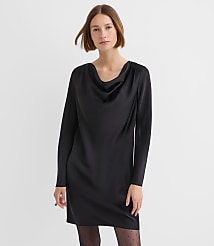 Petite Satin Cowl Neck Mini Dress carousel Product Image 2