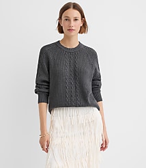 Petite Ribbed Cable Sweater carousel Product Image 1