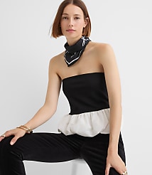 Taffeta Ponte Strapless Bubble Top carousel Product Image 2