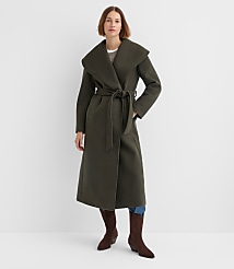 Doubleface Shawl Collar Belted Coat carousel Product Image 2