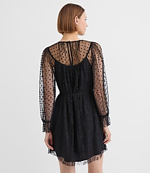 Dotted Chantilly Lace Mini Dress carousel Product Image 3