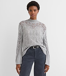 Melange Pointelle Flare Sleeve Sweater carousel Product Image 1