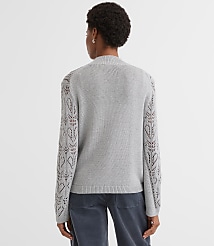 Melange Pointelle Flare Sleeve Sweater carousel Product Image 2