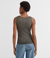 Shimmer Ribbed Sweater Tank Top carousel Product Image 2