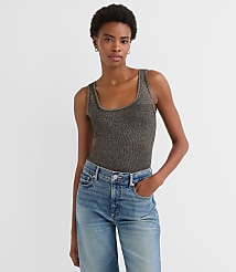 Shimmer Ribbed Sweater Tank Top carousel Product Image 3