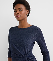 Petite Shimmer Twist Midi Dress carousel Product Image 3