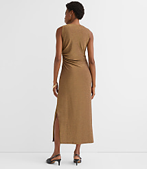 Shimmer Side Ruched Midi Dress carousel Product Image 3