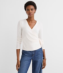 Cozy Jersey Wrap Top carousel Product Image 1