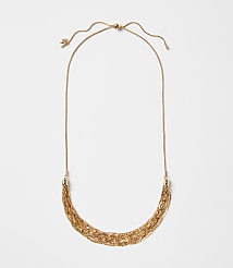 Multistrand Chain Pull Tie Necklace carousel Product Image 1