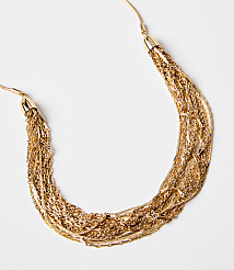 Multistrand Chain Pull Tie Necklace carousel Product Image 2